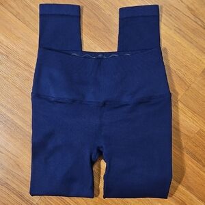 Spiritual Gangster Navy Ribbed Cropped Leggings Size XS/S